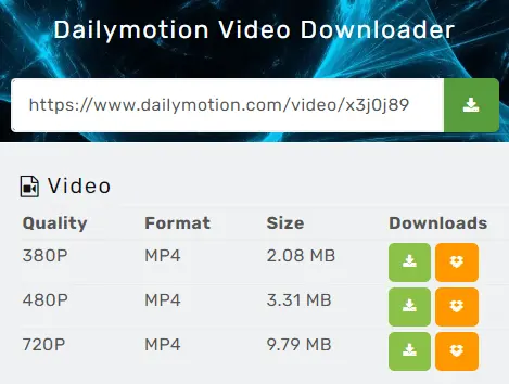 Dailymotion video downloader 1